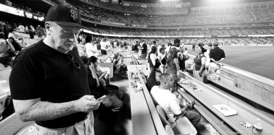 Giants Fan at  Dodgers Stadium