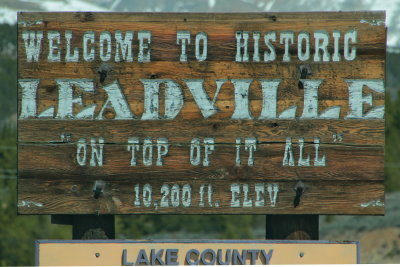 Leadville town sign