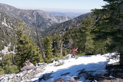 Another trekker heading up Mt. Cucamonga