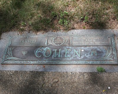 Frances-Jack Cohen gravestone