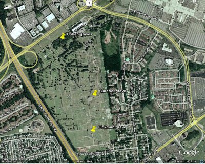 Google Earth showing Beth Israel graves