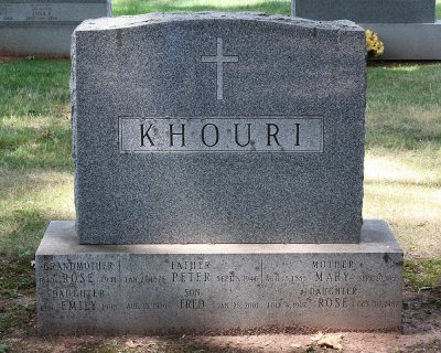 Gravestone, Khouri Family