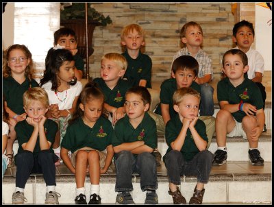 Mikey Singing in Church