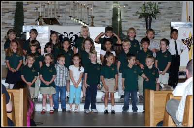 Mikey Singing in Church