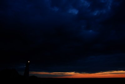 03579.OCT 5th CHALLENGE!  NIGHTS BLACKNESS SURRENDERS... PORTLAND HEAD LIGHT LIGHTHOUSES by donald verger Quilted Sky