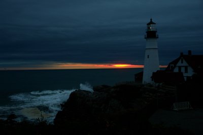 THIS IS SUNRISE after the storm AT PORTLAND HEAD LIGHT FOR JACK AND NORMA.. JACK HAD A GOOD :) day yesterday!!!