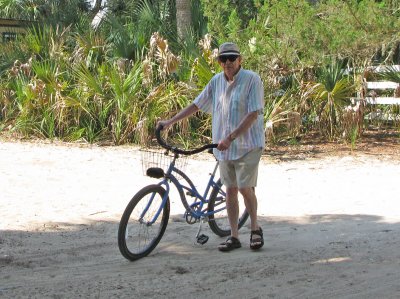 Dad with bicycle