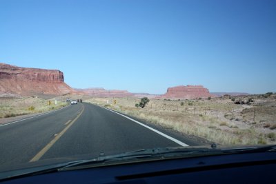 On the road towards Monument Valley