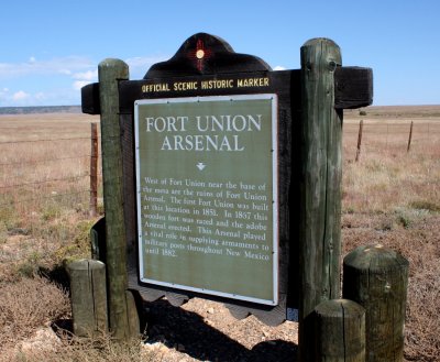 Sign outside Fort Union