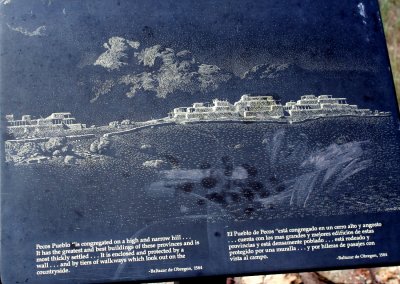 Pecos Pueblo information sign