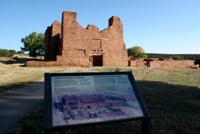 Quarai Church and sign