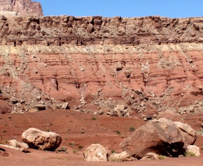 Layered sedimentary rocks