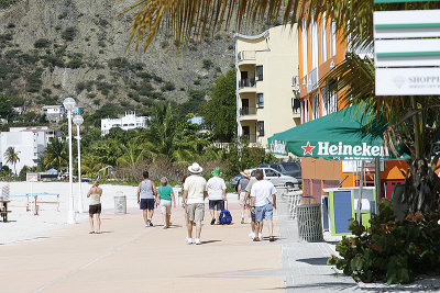 Strolling the beach in St. Maarten