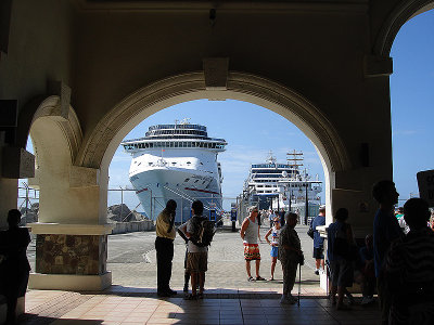 Dockside view of the visiting ships.