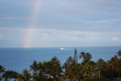 rainbow from the porch