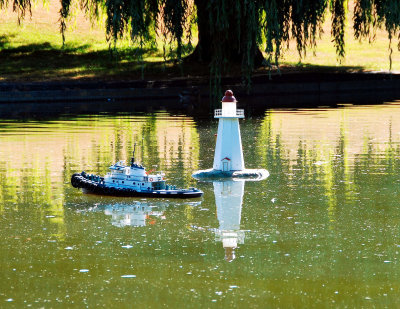 Point Fermin model at Harrison Model Yacht Pond on Dallas Road, Victoria B.C.