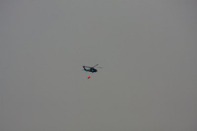 One of the helo's fighting the last of the initial wave of fires