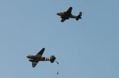 C-47 Dakota and B-25 Mitchell