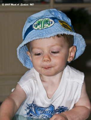 Eli In His Beach Hat