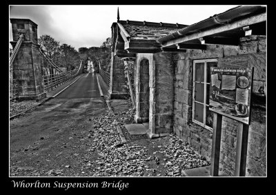 Whorlton suspension bridge. Toll house