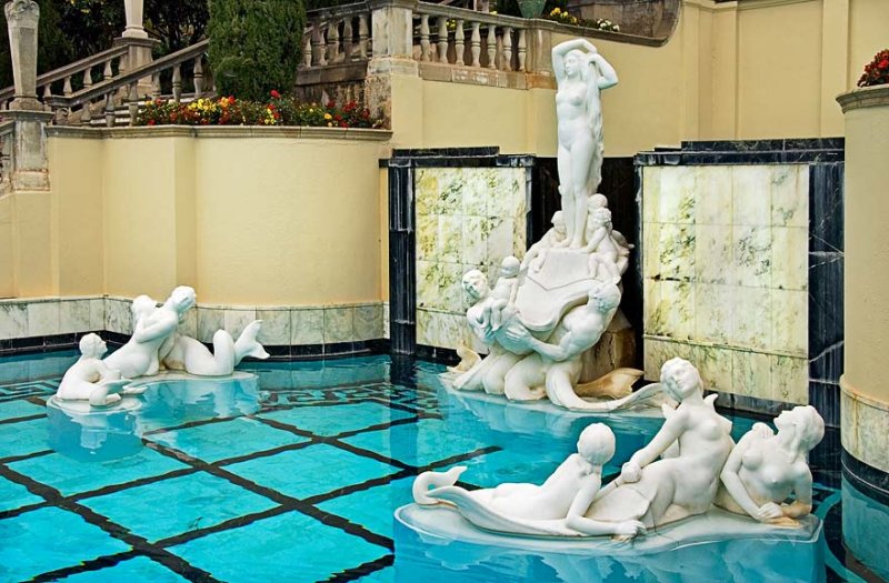Pool statues