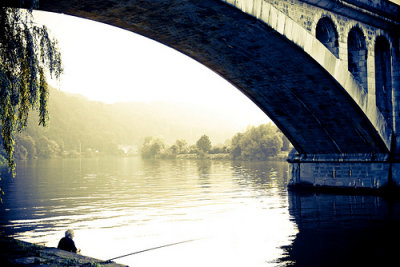 2nd: Fisherman on the River Meuse by Keitha McCall