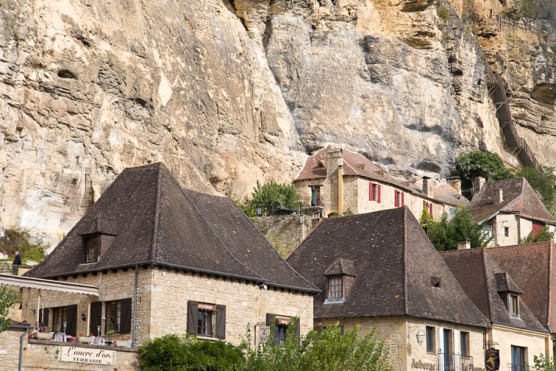 Houses against the cliff