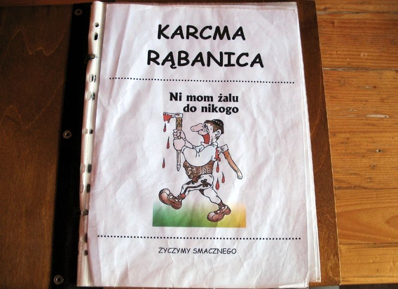 Tavern menu