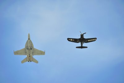 F-18 and F4U Coursair