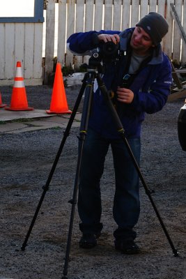 Aaron sets up for the group shot