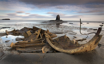 Saltwick Bay Wreck and Nab