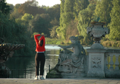Early morning stretch