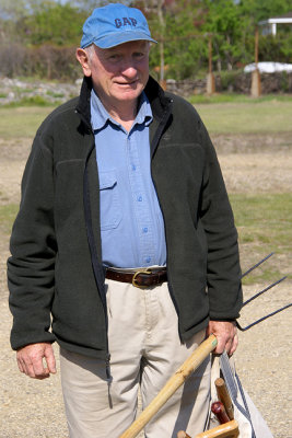 Tony Barrington with tools of the trade