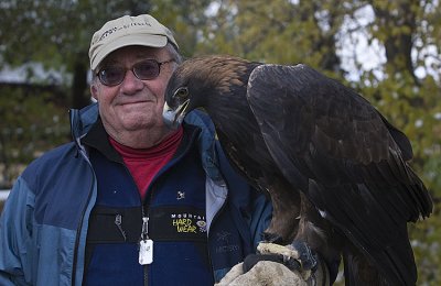 Golden Eagle and Tom.the photographer