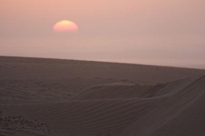 Dunes au couch du soleil