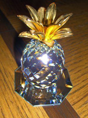 Swarovski Pineapple Crystal Reflection