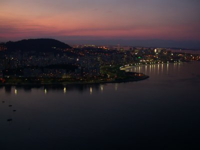 Flamengo by night, from the Sugar Loaf