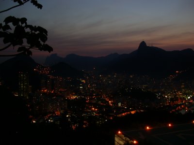 Central Rio by night, from Sugar Load