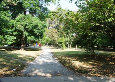 Views of the one of the many parks in Ruse