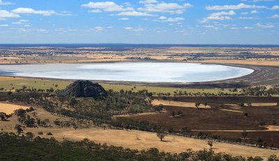 Mitre Rock and Mitre Lake