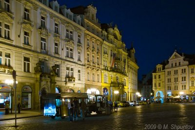 Prague, Old Town Square at Night.