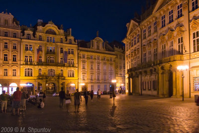 Kinsky Palace at Night, Old Town Square, Prague
