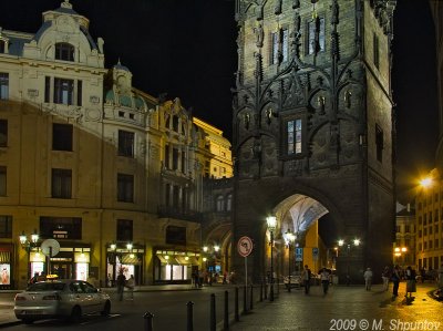 Powder Tower at Night, Prague