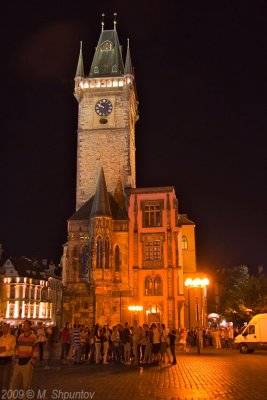 Prague Old Town Hall and Clock Tower at Night