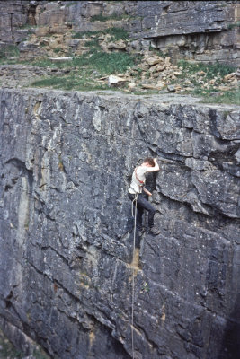 CC Downholm Quarry a First Ascent 1967