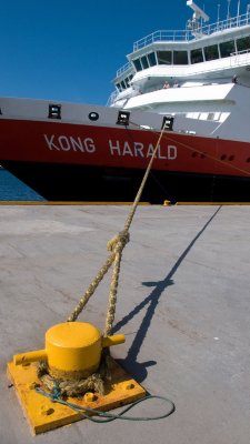 Kong Harald docked in Bodo