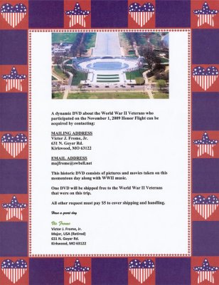 Honor Flight for WWII Veterans -Dreams Do Come True