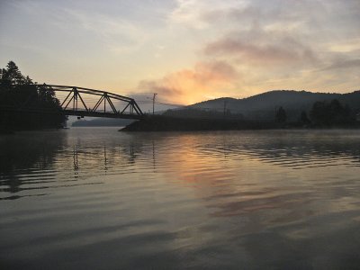 town bridge at sunrise