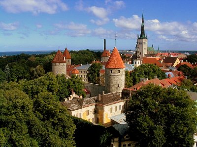 Tallinn old city skyline