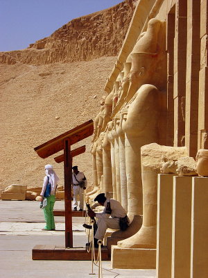 On patrol at the Hatshepsut Temple